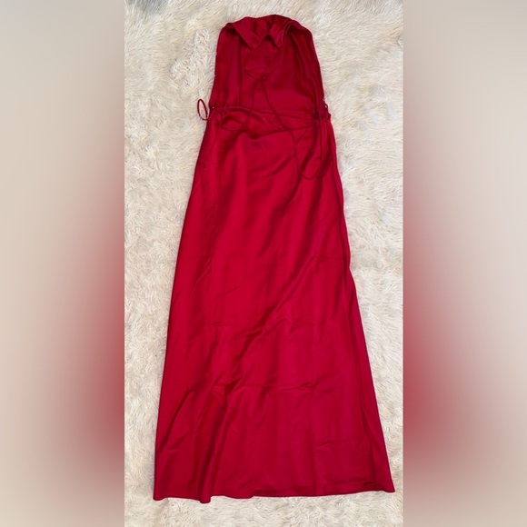 NWOT HOUSE OF CB Zanab Red Thigh Slit Open Back Maxi Dress sz XS - Picture 7 of 10